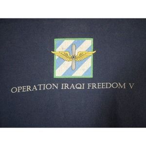 Vintage Operation Iraqi Freedom V Knighthawk Aviation T-Shirt Size M